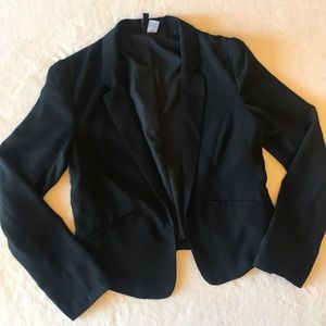 Black Sz 10 3/4 sleeve blazer